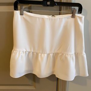 Amanda Uprichard white gabbie ruffle mini skirt